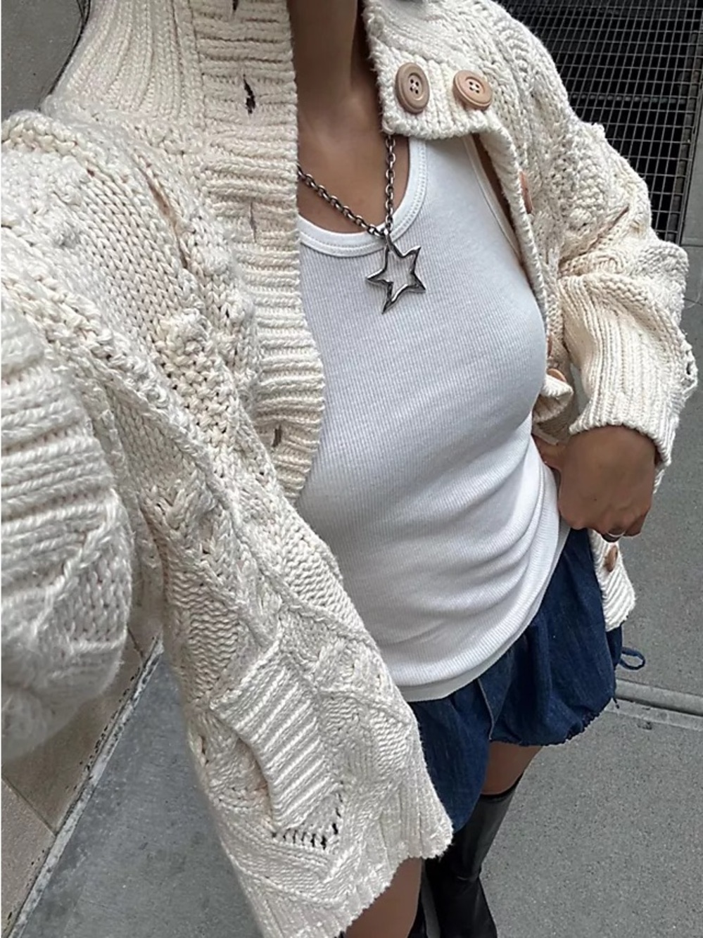 FREE PEOPLE Heart You Cardigan in Ivory S